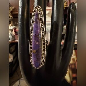 Genuine Mohave Copper Turquoise 925 solid Silver Statement Turquoise Big Ring